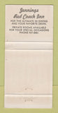 Matchbook Cover - Jennings Red Coach Inn St Louis Park MN WEAR 30 Strike