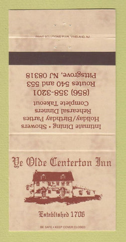Matchbook Cover - Ye Olde Centerton Inn Pittsgrove NJ 30 Strike