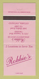 Matchbook Cover - Robbie's Spaghetti House Ottawa ON 30 Strike