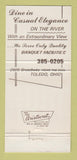 Matchbook Cover - Frank Unkle's Restaurant Toledo OH 30 Strike