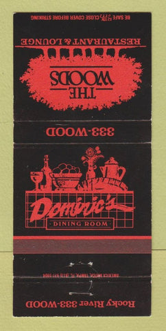 Matchbook Cover - The Woods Restaurant Rocky River OH? 30 Strike