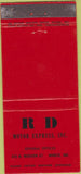 Matchbook Cover - RD MOTOR EXPRESS Muncie IN 30 Strike