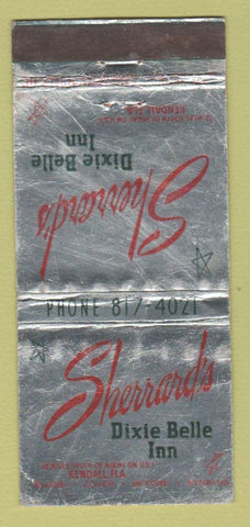 Matchbook Cover - Sherrard's Dixie Bell Inn Kendall FL WORN 30 Stick