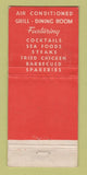 Matchbook Cover - Sherrard's Dixie Bell Inn Kendall FL WORN 30 Stick