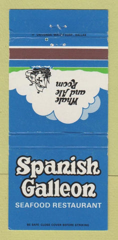 Matchbook Cover - Spanish Galleon Restaurant Seafood 30 Strike