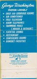 Matchbook Cover - George Washington Motel King of Prussia PA 30 Strike