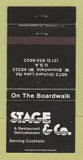 Matchbook Cover - Stage Deli Restaurant West Bloomfield MI 30 Strike