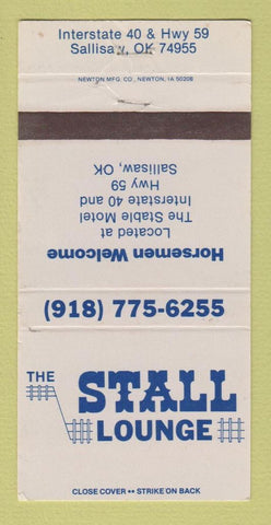 Matchbook Cover - Stall Lounge Sallisay OK 30 Strike
