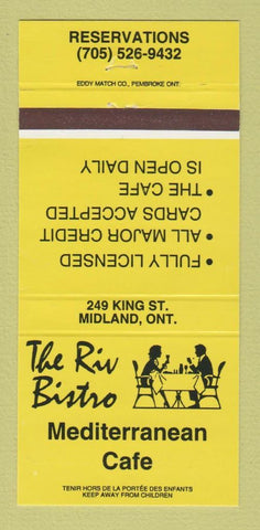 Matchbook Cover - Tiv Bistro Midland ON 30 Strike