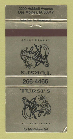 Matchbook Cover - Tursi's Little Italy Des Moines IA WEAR 30 Strike