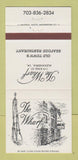 Matchbook Cover - The Wharf Restaurant Alexandria VA 30 Strike