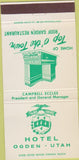 Matchbook Cover - Top of the Town Restaurant Ogden UT 30 Strike