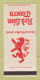 Matchbook Cover - Red Lion Tavern Hotel Leland Springfield IL 30 Strike