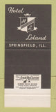 Matchbook Cover - Red Lion Tavern Hotel Leland Springfield IL 30 Strike