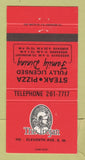Matchbook Cover - The Trojan Restaurant Steak Pizza Canada 30 Strike