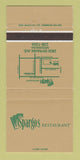 Matchbook Cover - Spagos Restaurant Mississauga ON 30 Strike