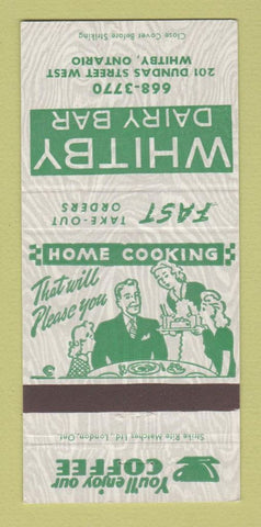 Matchbook Cover - Whitby Dairy Bar ON 30 Strike