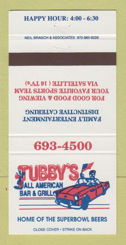 Matchbook Cover - Tubby's All American Grill Bar 30 Strike