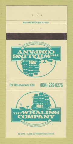 Matchbook Cover - Whaling Company Seafood  30 Strike