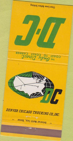 Matchbook Cover - Denver Chicago Trucking Coast to Coast 30 Strike