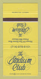Matchbook Cover - Stadium Club Orange CA 30 Strike