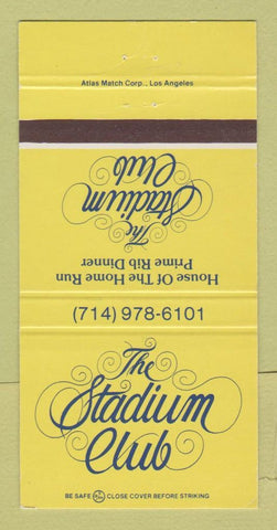 Matchbook Cover - Stadium Club Orange CA 30 Strike
