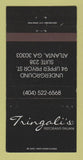 Matchbook Cover - Tringali's Italian Restaurant Atlanta GA 30 Strike