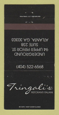 Matchbook Cover - Tringali's Italian Restaurant Atlanta GA 30 Strike