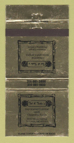 Matchbook Cover - Ted & Teiko's Japanese Restaurant St Louis MO WEAR 30 Strike