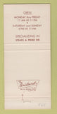 Matchbook Cover - Vincent's Steak House Dallas TX 30 Strike