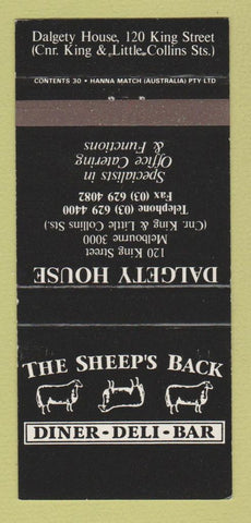 Matchbook Cover - Sheep's Back Dalgety House Melbourn Australia 30 Strike