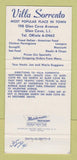 Matchbook Cover - Villa Sorrento Glen Cove LI NY 30 Strike