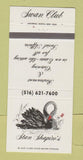 Matchbook Cover - Stan Shapiro's Swan Club Glenwood Landing NY WEAR 30 Strike