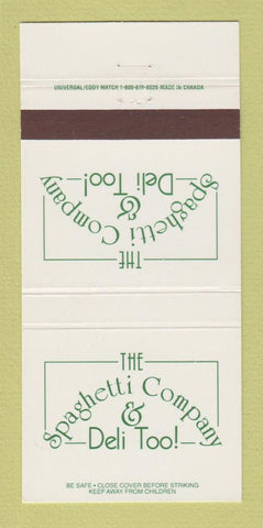 Matchbook Cover - Spaghetti Company Deli Too North Olmstead OH 30 Strike