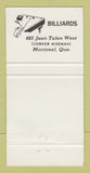 Matchbook Cover - Sparta Cafe Montreal QC 30 Strike