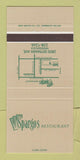 Matchbook Cover - Spagos Restaurant Mississauga ON 30 Strike
