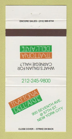 Matchbook Cover - Trattoria Dell'Arte New York City Italian 30 Strike