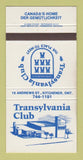 Matchbook Cover - Transylvania Club Kitchener ON 30 Strike