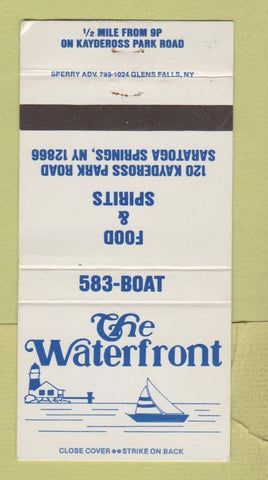 Matchbook Cover - The Waterfront Restaurant Saratoga Springs NY 30 Strike