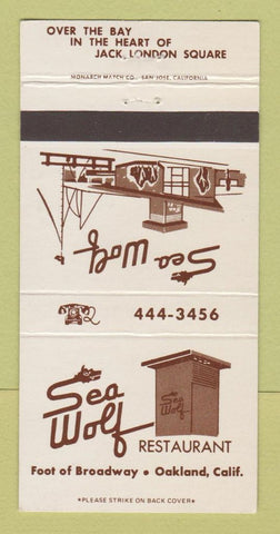 Matchbook Cover - Sea Wolf Restaurant Oakland CA Jack London Square 30 Strike