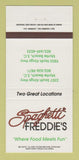 Matchbook Cover - Spaghetti Freddie's Restaurant Myrtle Beach SC 30 Strike