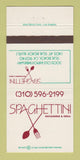 Matchbook Cover - Spaghetti Rotisserie Grill Seal Beach CA 30 Strike