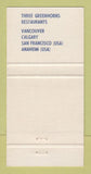 Matchbook Cover - The Wharf Restaurant Vancouver BC 30 Strike
