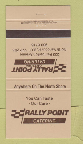 Matchbook Cover - Rally Point Catering North Vancouver BC 30 Strike