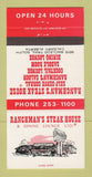 Matchbook Cover - Ranchman's Steak House Calgary AB 30 Strike