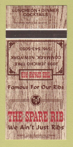 Matchbook Cover - Spare Rib Restaurant Commack NY 30 Strike