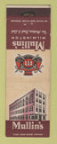 Matchbook Cover - Mullin's Clothes Wilmington DE