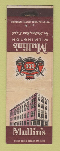Matchbook Cover - Mullin's Clothes Wilmington DE