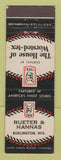 Matchbook Cover - Ruetter & Hannas Worsted Tex Men's Clothes Burlington WI