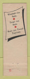 Matchbook Cover - Ruetter & Hannas Worsted Tex Men's Clothes Burlington WI